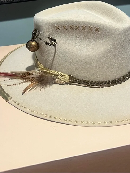 Teressa Foglia - Lace Hat - New in Box - Sz -7 3/8 - Picture 8 of 11